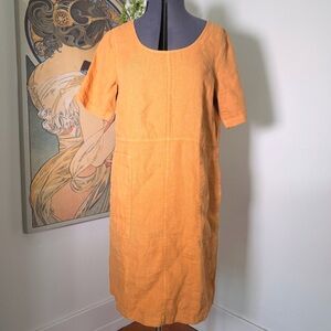 Women’s Garment-Dyed 100% Linen Summer Dress Size Small